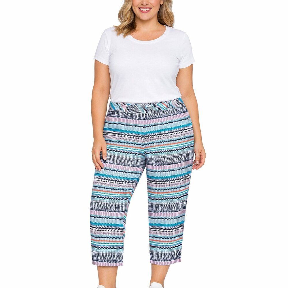 Pure Collection Capri Trouser Pants 14 Large  Stretch NWOT